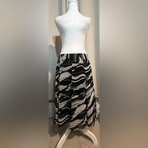 Vintage Apostrophe Midi Sheer Skirt with Lining